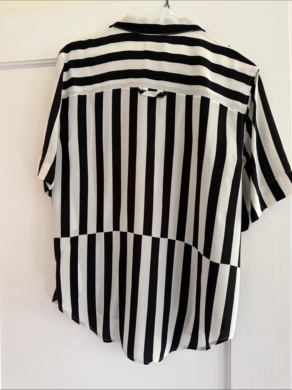 AYR Black and White Striped Button-Up Top - Picture 3 of 5